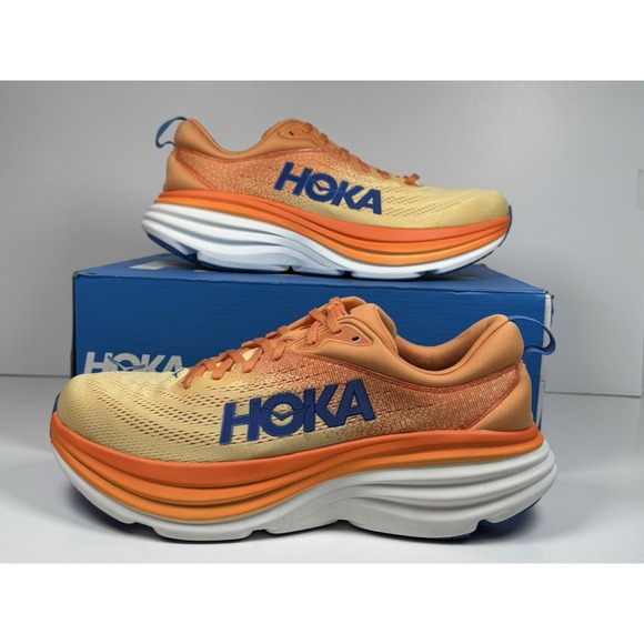 HOKA One One Bondi 8 Running Shoes Men\'s Size 11 Impala/Mock Orange 1123202